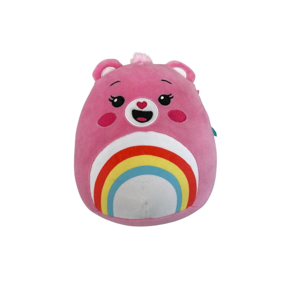 Squishmallows Care Bears Cheer Bear 7 Inch Pink Plush Rainbow New 2025
